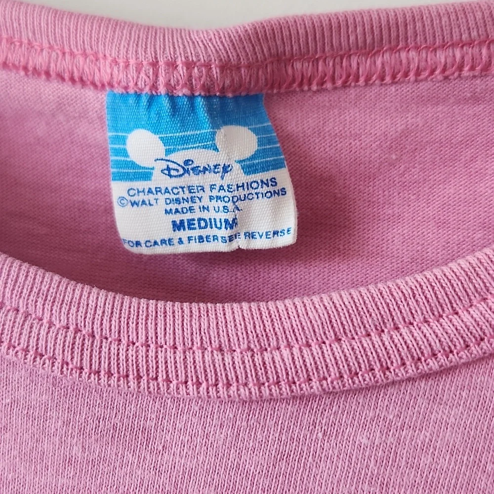 Vintage 1980’s Original Disney Mickey Mouse Pink Tank Top Shirt Women’s Medium - Picture 4 of 8